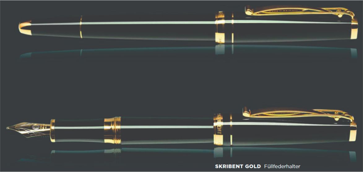 Cleo Pens SKRIBENT GOLD Fllfederhalter Fountain Pen